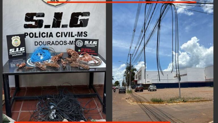Polícia Civil prende suspeitos de furto de fios que deixaram mais de 30 mil pessoas sem água em Dourados