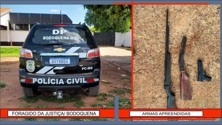 Polícia Civil cumpre mandado de prisão de foragido da justiça em Bodoquena