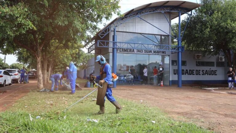 Mutirão une Secretarias Municipais para limpar e revitalizar postos de saúde