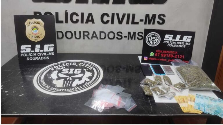 Jardim Pantanal – Polícia Civil prende suspeito de tráfico de drogas em Dourados
