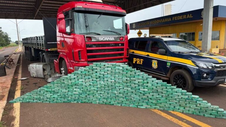 PRF apreende 400 Kg de cocaína em Ponta Porã que seria levada para Cândido Mota (SP)