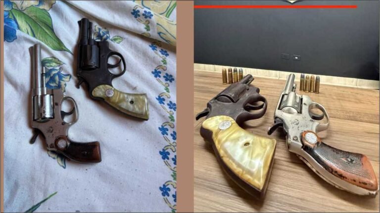 Polícia Civil prende suspeito de crimes de violência doméstica em flagrante e apreende duas armas de fogo