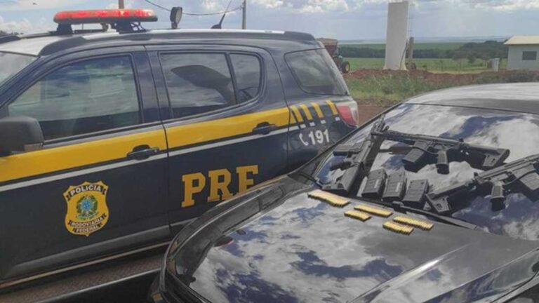 PRF apreende em Ponta Porã três fuzis e munições que seria levado para o RJ