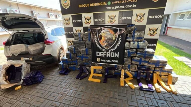 Dourados – Policiais civis apreendem mais de uma tonelada de maconha e recupera veículo furtado em SP