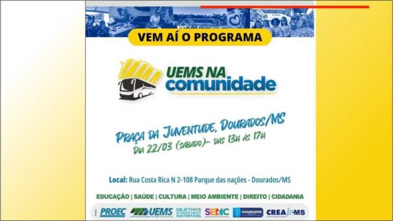 UEMS na comunidade, programa leva conhecimento e serviços gratuitos desde Cultura a Emissão de RG