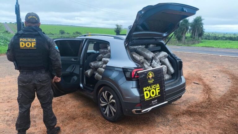 Adolescente de 17 anos é apreendido pelo DOF com carro roubado e carregado com mais de R$ 2 milhões em drogas