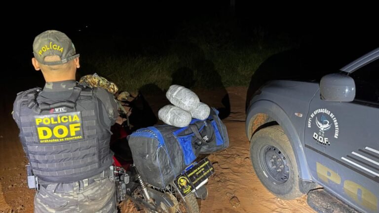 DOF apreende droga que era transportada em moto avaliado em R$ 254 mil
