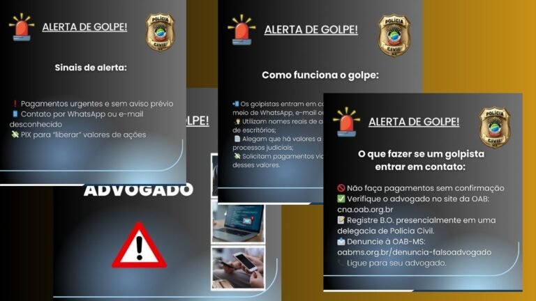 Polícia Civil alerta para golpe do falso advogado em Mato Grosso do Sul