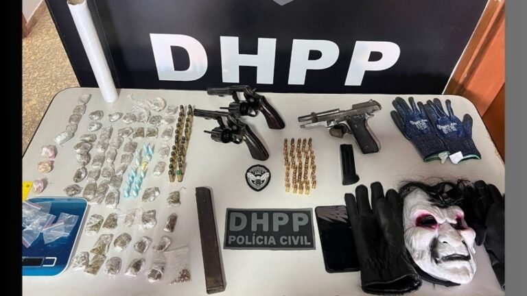 Polícia Civil prende suspeito de homicídio, apreende armas de fogo, drogas e apetrechos utilizados em roubos