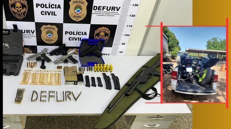 Polícia Civil recupera motocicleta roubada e prende indivíduo em flagrante por posse de arma de fogo