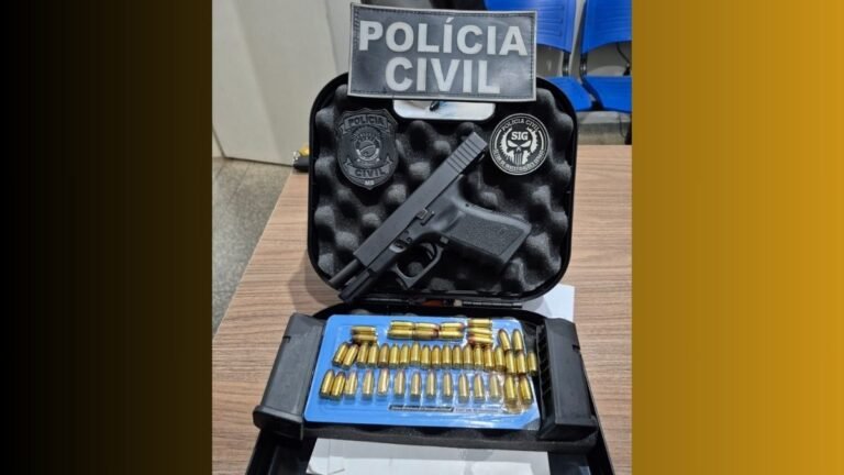 Polícia Civil apreende arma de fogo e munição durante operação
