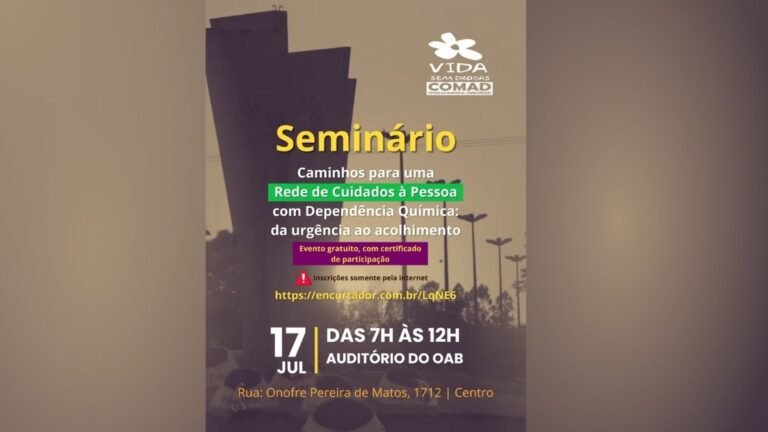Comad Dourados realiza seminário sobre rede de cuidados a dependentes químicos
