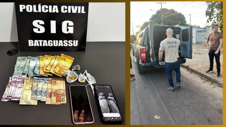 Polícia Civil desmantela esquema de tráfico de drogas perto da Prefeitura de Bataguassu