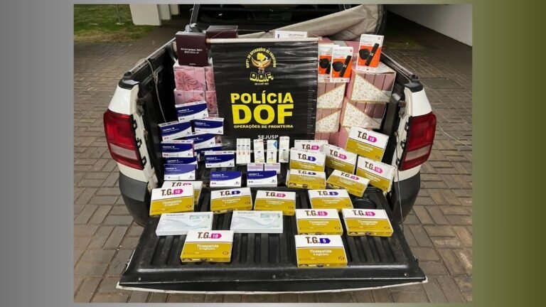 DOF apreende veículo com produtos de contrabando e descaminho em Maracaju