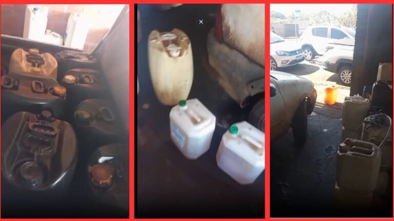 Vídeo mostra prisão de dois homens por comércio clandestino e armazenamento irregular de combustível pela Polícia Civil