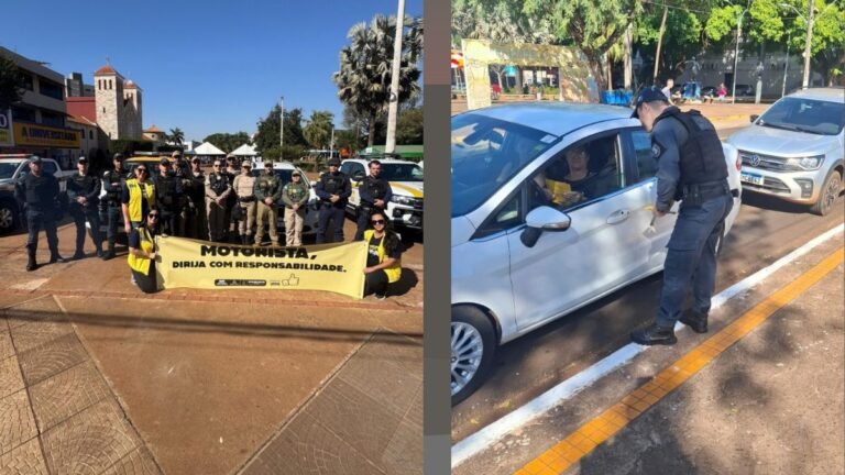 Prefeitura de Dourados realiza blitz educativa para marcar o Dia do Motorista