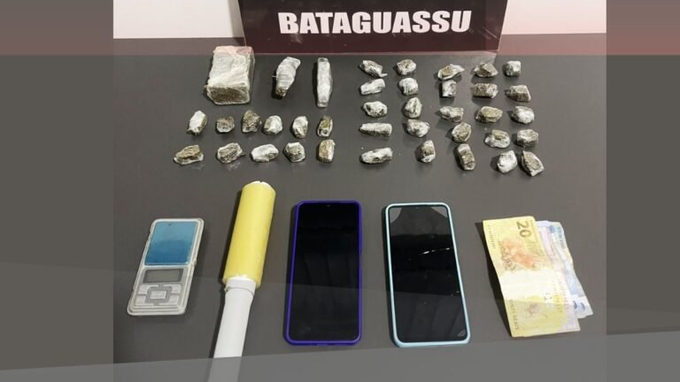 Polícia Civil encerra ponto de tráfico de drogas e prende suspeito em Bataguassu