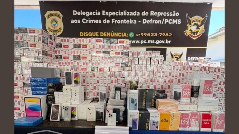 Ação conjunta entre Polícia Civil e Receita Federal apreende R$ 1,4 milhão em contrabando e descaminho em Dourados