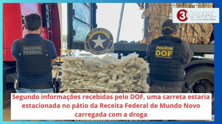 Denúncia conduz DOF e Receita Federal a apreensão de carga milionária de haxixe avaliad em R$ 7,5 milhões