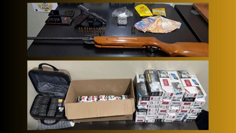 Polícia Civil apreende arma, munições, drogas e cigarros eletrônicos e de origem estrangeira em Itaporã