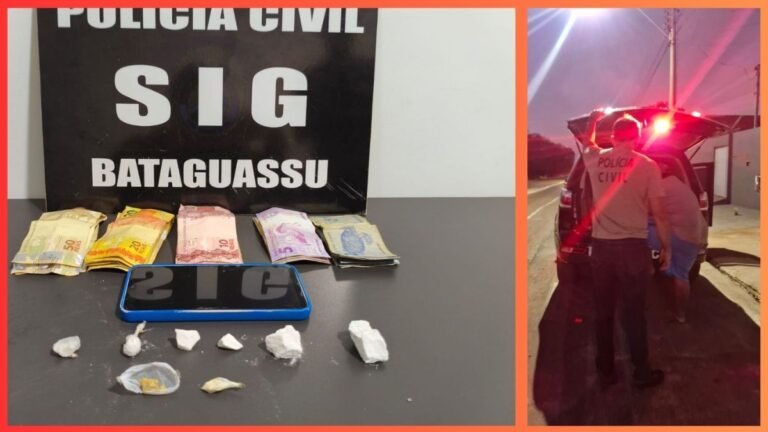 Em vídeo, Polícia Civil prende “Rei do Pó” e apreende drogas, dinheiro e celular