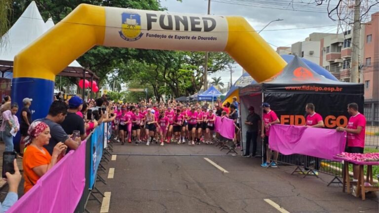 Corrida e Caminhada Rosa agitam Dourados em tarde de emoção, saúde e solidariedade