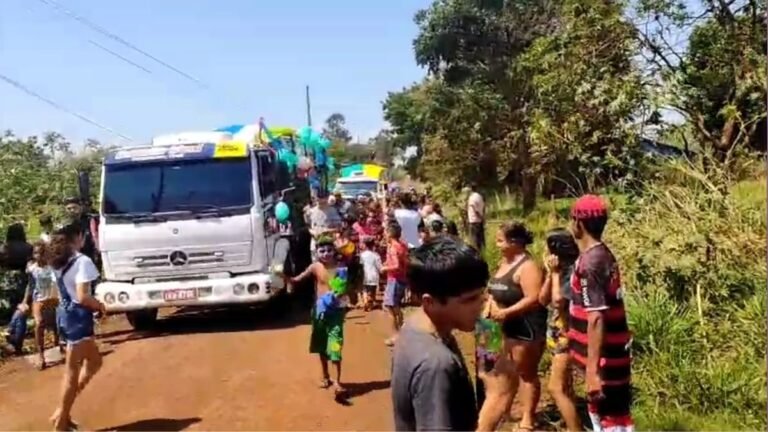 Vídeo – Polícia Civil participa de ação social de entrega de brinquedos e cestas básicas em Dourados