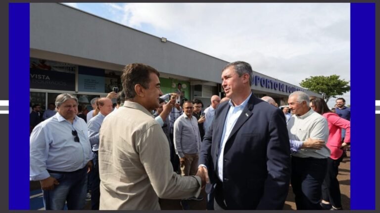 Ao chegar em Dourados, Riedel é recebido por Marçal e vistoria obras no aeroporto