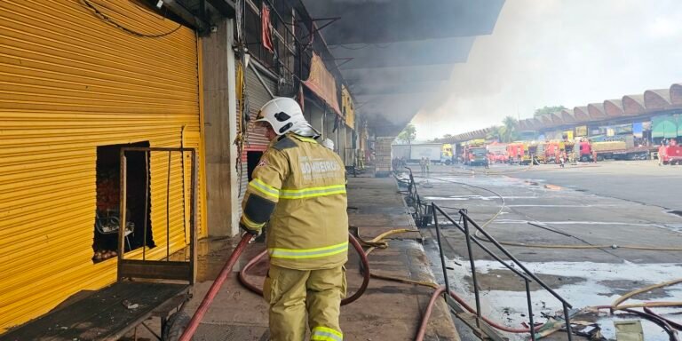 Ceasa do Rio confirma incêndio que destruiu 28 lojas
