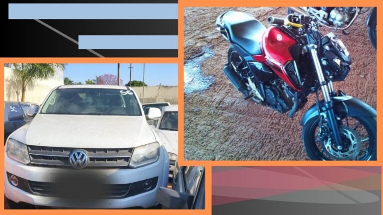 Leilão digital do Detran-MS reúne Amarok, HB20 e diversas motocicletas