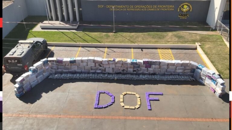 DOF registra segunda maior apreensão histórica de drogas em 2025, com quase 200 toneladas