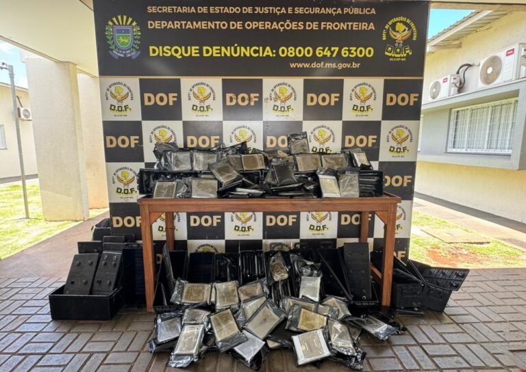 DOF apreende droga avaliada em R$ 11 milhões escondida em carcaças de baterias com destino a São Paulo