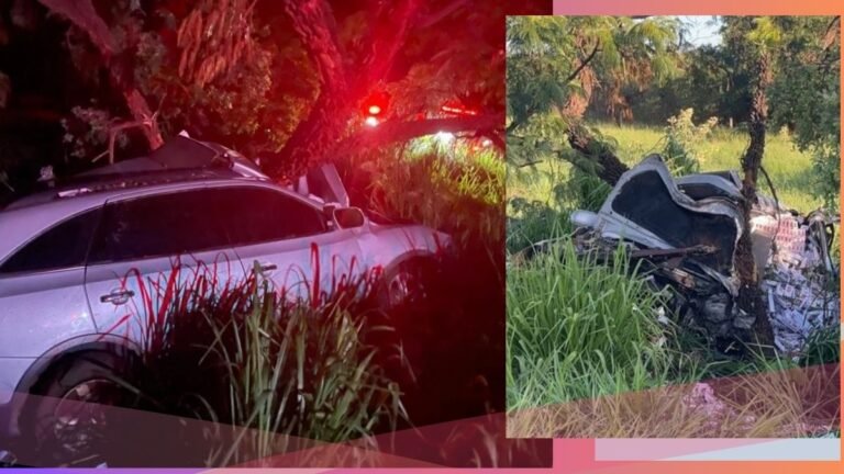 Homem morre ao colidir carro carregado de cigarros em Javali e arvores