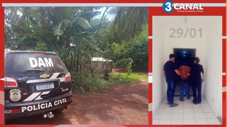 Delegacia de Dourados prende em flagrante homem que agrediu esposa e enteada de apenas 16 anos