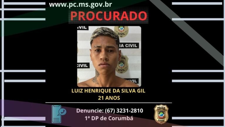 Polícia Civil procura suspeito de envolvimento em tentativa de homicídio