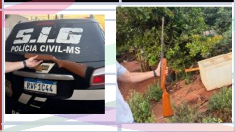 Homem dispara acidentalmente contra esposa e acaba preso pela Polícia Civil e GMD em Dourados