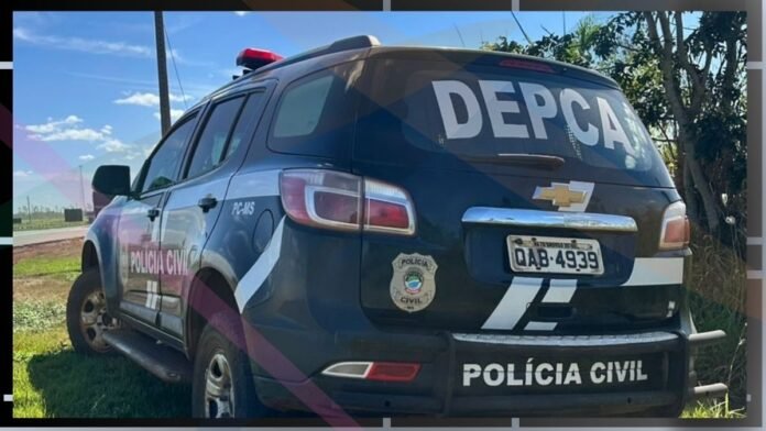Brazilian Polícia Civil SUV with DECPA lettering parked on grass, rear and side visible.